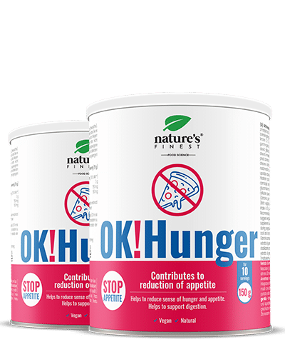 OK!Hunger , 1+1 Free , Reduces Food Cravings , Hunger Suppressant , Lower Apetite , Weight Management , Natural , Powder , 120g