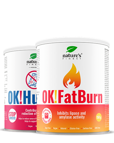 OK!FatBurn + OK!Hunger , Weight Loss Bundle , Carb Fat Blocker , Appetite Suppressant , ID-alG ™ , Natural , Safe , Clinically Proven , 300g