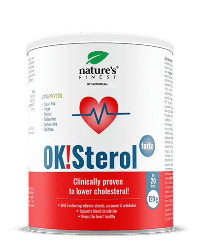 OK!Sterol Forte , Heart Health , Bad Cholesterol Reduction , Lipid Support , 6 Min Results , Plant Sterols Drink , 120g