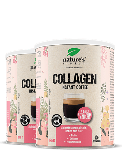 Collagen Coffee 1+1 , Fight Wrinkles , Collagen , Hyaluronic Acid , Biotin , Skin Hydration , Reduce Wrinkles , Premium Arabica , No Sugar , 250g