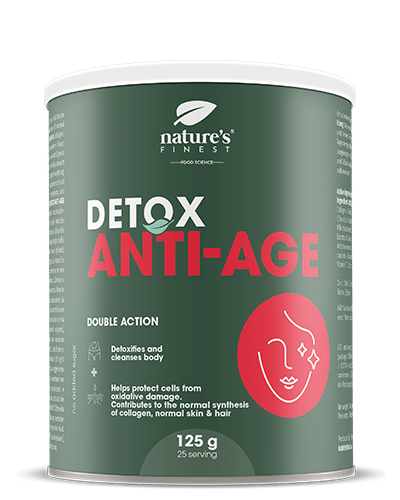 Detox Anti-Age , Beauty  Anti-Aging Drink , Collagen Replacement , Nails  Hair Vitamins , Anti Wrinkles , Natural , 125g