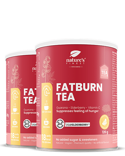 Fat Burn Slimming Tea 1+1 , Metabolism Boost , Milk Thistle Tea , Valerian Tea , Weight Loss Tea , ProElberberry™ , Organic , Vegan , 240g