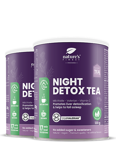 Night Detox Tea 1+1 , Sleep Tea , Functional Tea , Cleansing Blend , ProValerian™ , Organic , Vegan , Relaxation , 240g