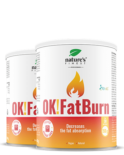 OK!FatBurn 1+1 , Inhibitor Of Carbohydrates And Fats , Best Natural Fat Burner , Elliminate Belly Fat , 400g