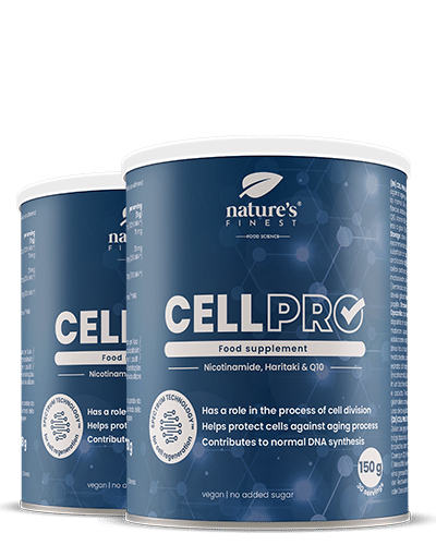 Cell Pro 1+1 , Reverse Aging Supplement , Drink Or Smoothie , Nicotinamide , Vitamine B3 , Zinc Gluconate , Haritaki Extract , 300g