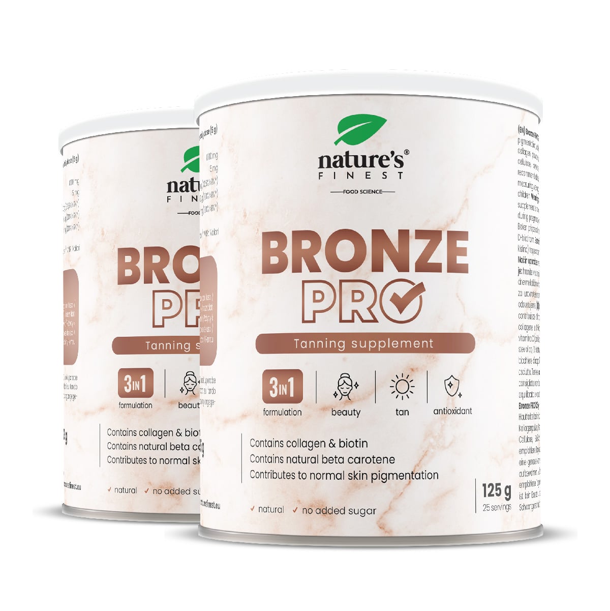 Bronze Pro 1+1 , Natural Tanning Supplement Drink , Tan-enhancing , Copper, Collagen, Vitamins , No Capsules , 250g