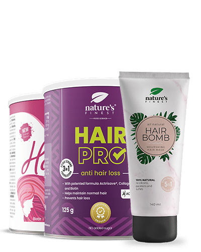 Hair Growth Nutrition Bundle | Best 3 Hair Loss Products UK | by Nature's Finest