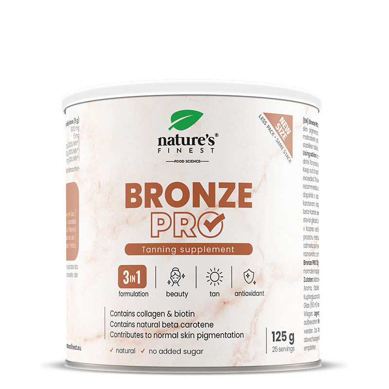 Bronze Pro: Tan-Enhancing Drink with Copper, Collagen, Vitamins - No Capsules, 125g