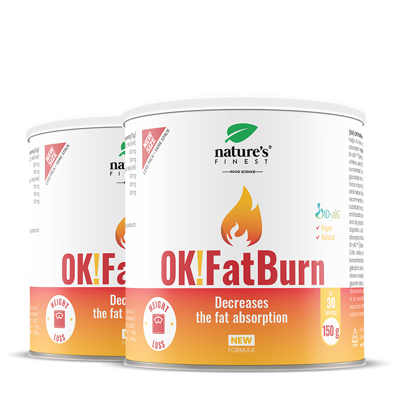 OK!FatBurn Natural Formula | L-Tyrosine L-Carnitine | Clinically Validated | Restore Vitality | Pack of 2