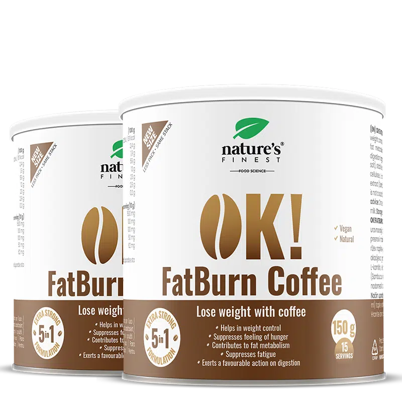 OK!FatBurn Coffee | 1+1 Free | Boost Metabolism with L-Carnitine Guarana | Natural Instant Coffee